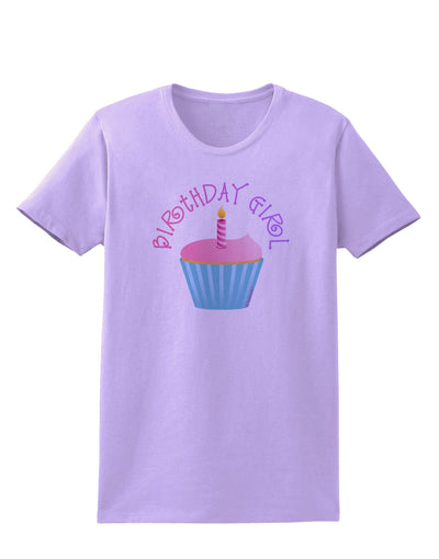 Birthday Girl - Candle Cupcake Womens T-Shirt by TooLoud-Womens T-Shirt-TooLoud-Lavender-X-Small-Davson Sales