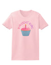 Birthday Girl - Candle Cupcake Womens T-Shirt by TooLoud-Womens T-Shirt-TooLoud-PalePink-X-Small-Davson Sales