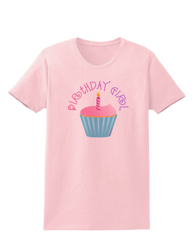 Birthday Girl - Candle Cupcake Womens T-Shirt by TooLoud-Womens T-Shirt-TooLoud-PalePink-X-Small-Davson Sales