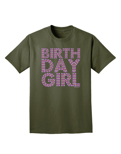 Birthday Girl - Pink and Purple Dots Adult Dark T-Shirt by TooLoud-Mens T-Shirt-TooLoud-Military-Green-Small-Davson Sales