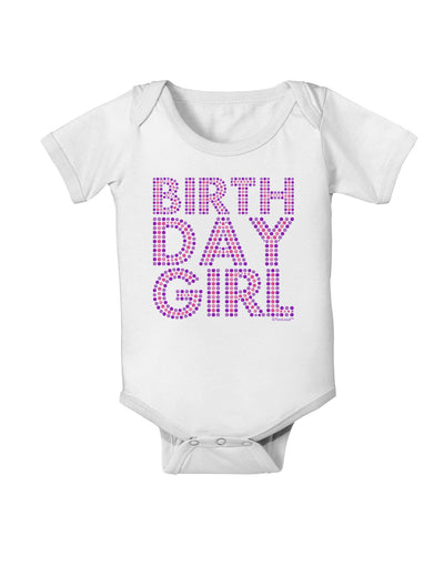 Birthday Girl - Pink and Purple Dots Baby Romper Bodysuit by TooLoud-Baby Romper-TooLoud-White-06-Months-Davson Sales