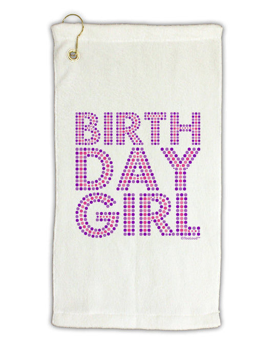Birthday Girl - Pink and Purple Dots Micro Terry Gromet Golf Towel 16 x 25 inch by TooLoud-Golf Towel-TooLoud-White-Davson Sales