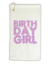 Birthday Girl - Pink and Purple Dots Micro Terry Gromet Golf Towel 16 x 25 inch by TooLoud-Golf Towel-TooLoud-White-Davson Sales