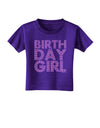 Birthday Girl - Pink and Purple Dots Toddler T-Shirt Dark by TooLoud-Toddler T-Shirt-TooLoud-Purple-2T-Davson Sales