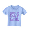 Birthday Girl - Pink and Purple Dots Toddler T-Shirt by TooLoud-Toddler T-Shirt-TooLoud-Aquatic-Blue-2T-Davson Sales