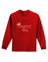 Birthday Girl - Princess Crown and Wand Adult Long Sleeve Dark T-Shirt by TooLoud-TooLoud-Red-Small-Davson Sales