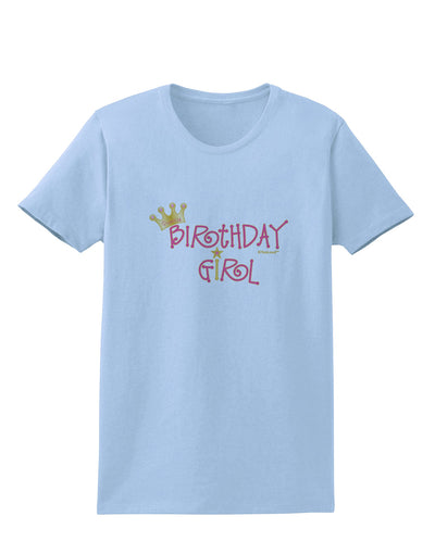 Birthday Girl - Princess Crown and Wand Womens T-Shirt by TooLoud-Womens T-Shirt-TooLoud-Light-Blue-X-Small-Davson Sales