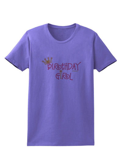 Birthday Girl - Princess Crown and Wand Womens T-Shirt by TooLoud-Womens T-Shirt-TooLoud-Violet-X-Small-Davson Sales