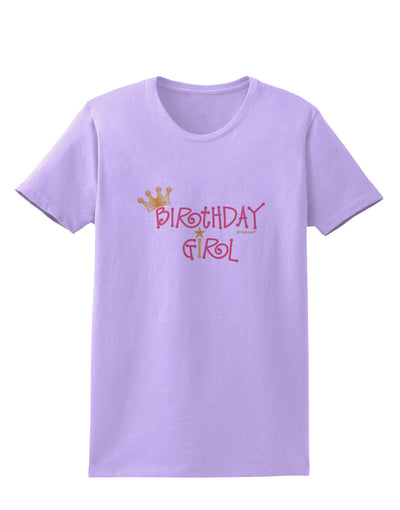 Birthday Girl - Princess Crown and Wand Womens T-Shirt by TooLoud-Womens T-Shirt-TooLoud-Lavender-X-Small-Davson Sales