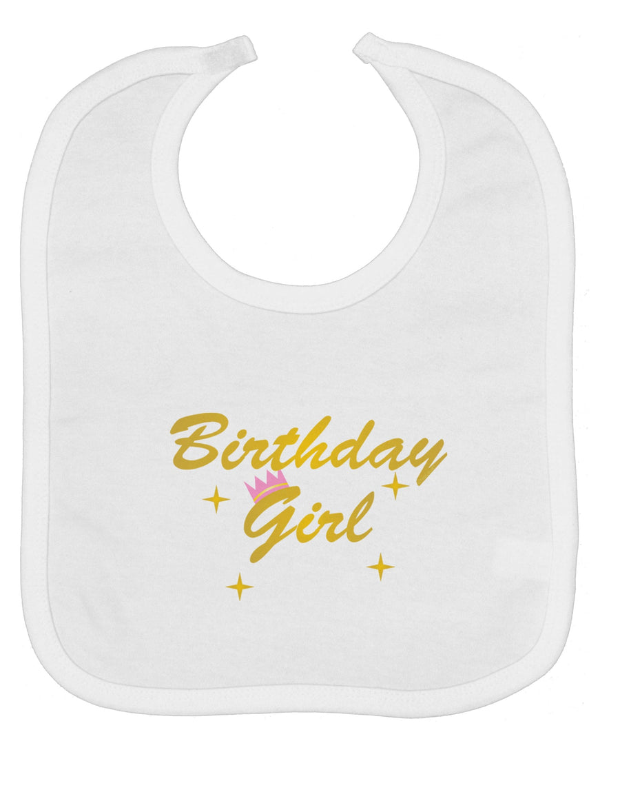 Birthday Girl Text Baby Bib by TooLoud