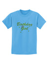 Birthday Girl Text Childrens T-Shirt by TooLoud-TooLoud-Aquatic-Blue-X-Small-Davson Sales