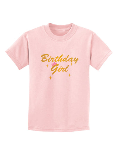 Birthday Girl Text Childrens T-Shirt by TooLoud-TooLoud-PalePink-X-Small-Davson Sales