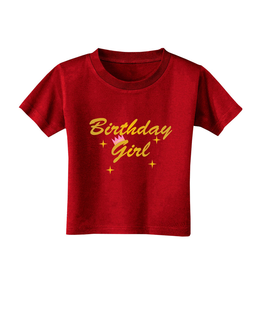 Birthday Girl Text Toddler T-Shirt Dark by TooLoud-Toddler T-Shirt-TooLoud-Black-2T-Davson Sales