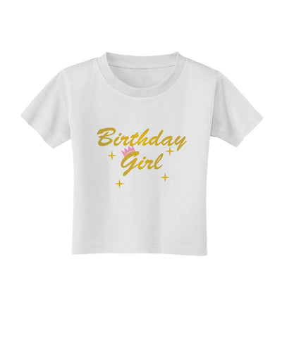 Birthday Girl Text Toddler T-Shirt by TooLoud-Toddler T-Shirt-TooLoud-White-2T-Davson Sales