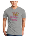 Birthday Princess - Tiara Adult V-Neck T-shirt by TooLoud-Mens V-Neck T-Shirt-TooLoud-HeatherGray-Small-Davson Sales