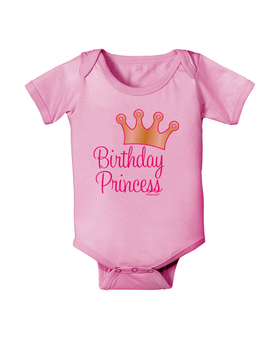 Birthday Princess - Tiara Baby Romper Bodysuit by TooLoud-Baby Romper-TooLoud-White-06-Months-Davson Sales