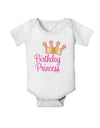 Birthday Princess - Tiara Baby Romper Bodysuit by TooLoud-Baby Romper-TooLoud-White-06-Months-Davson Sales