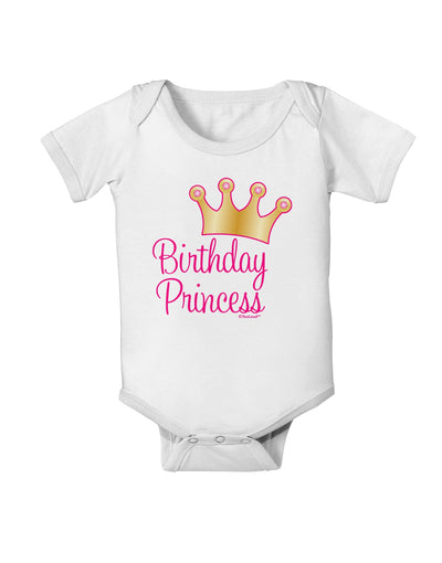 Birthday Princess - Tiara Baby Romper Bodysuit by TooLoud-Baby Romper-TooLoud-White-06-Months-Davson Sales