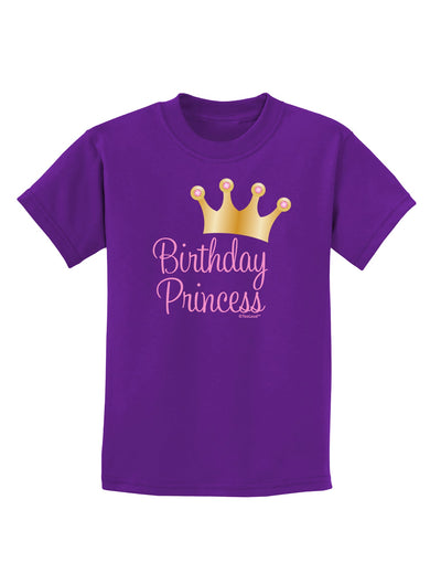 Birthday Princess - Tiara Childrens Dark T-Shirt by TooLoud-Childrens T-Shirt-TooLoud-Purple-X-Small-Davson Sales