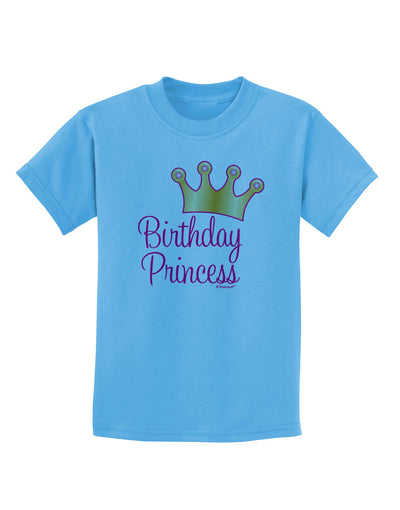 Birthday Princess - Tiara Childrens T-Shirt by TooLoud-Childrens T-Shirt-TooLoud-Aquatic-Blue-X-Small-Davson Sales