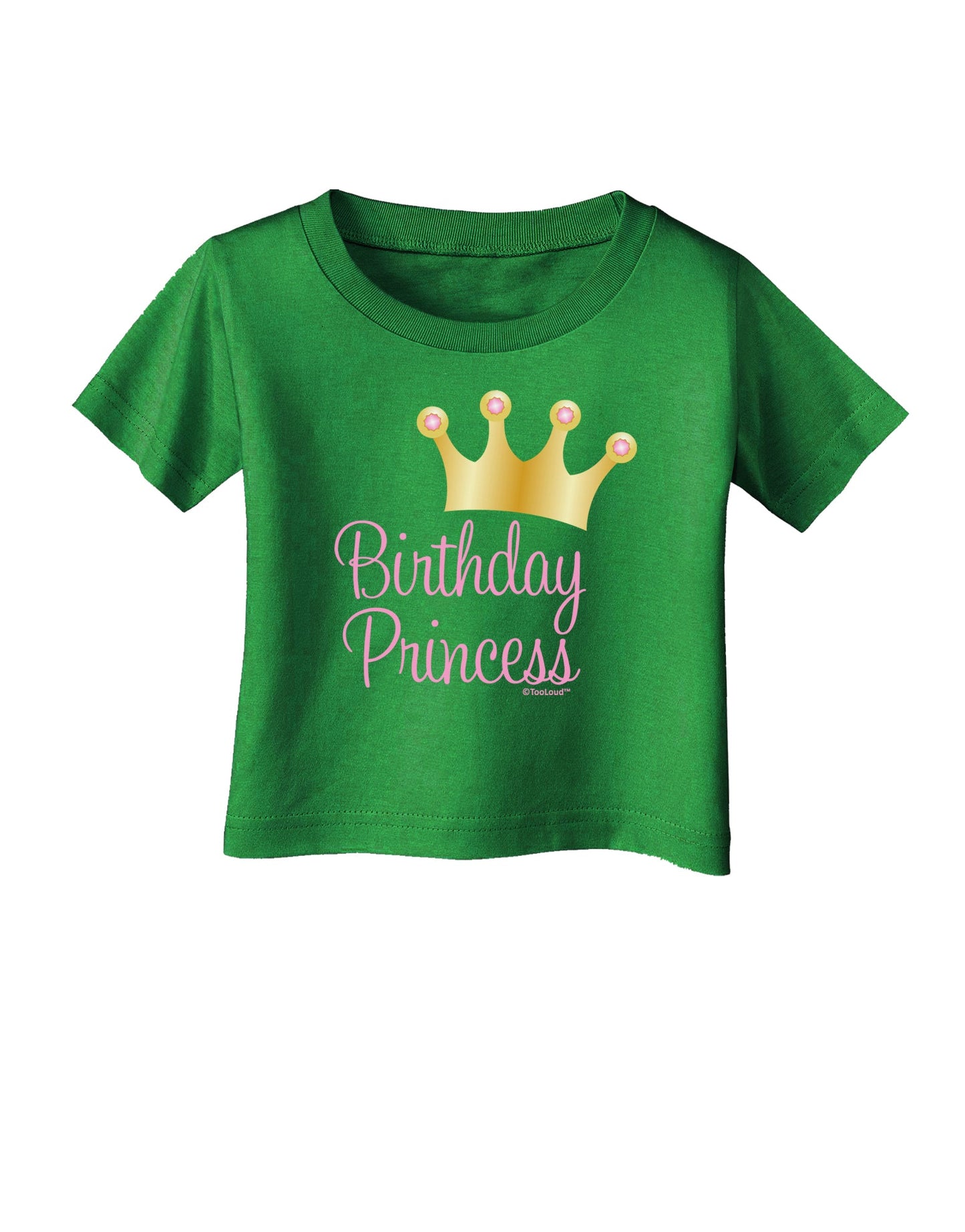 Birthday Princess - Tiara Infant T-Shirt Dark by TooLoud-Infant T-Shirt-TooLoud-Clover-Green-06-Months-Davson Sales