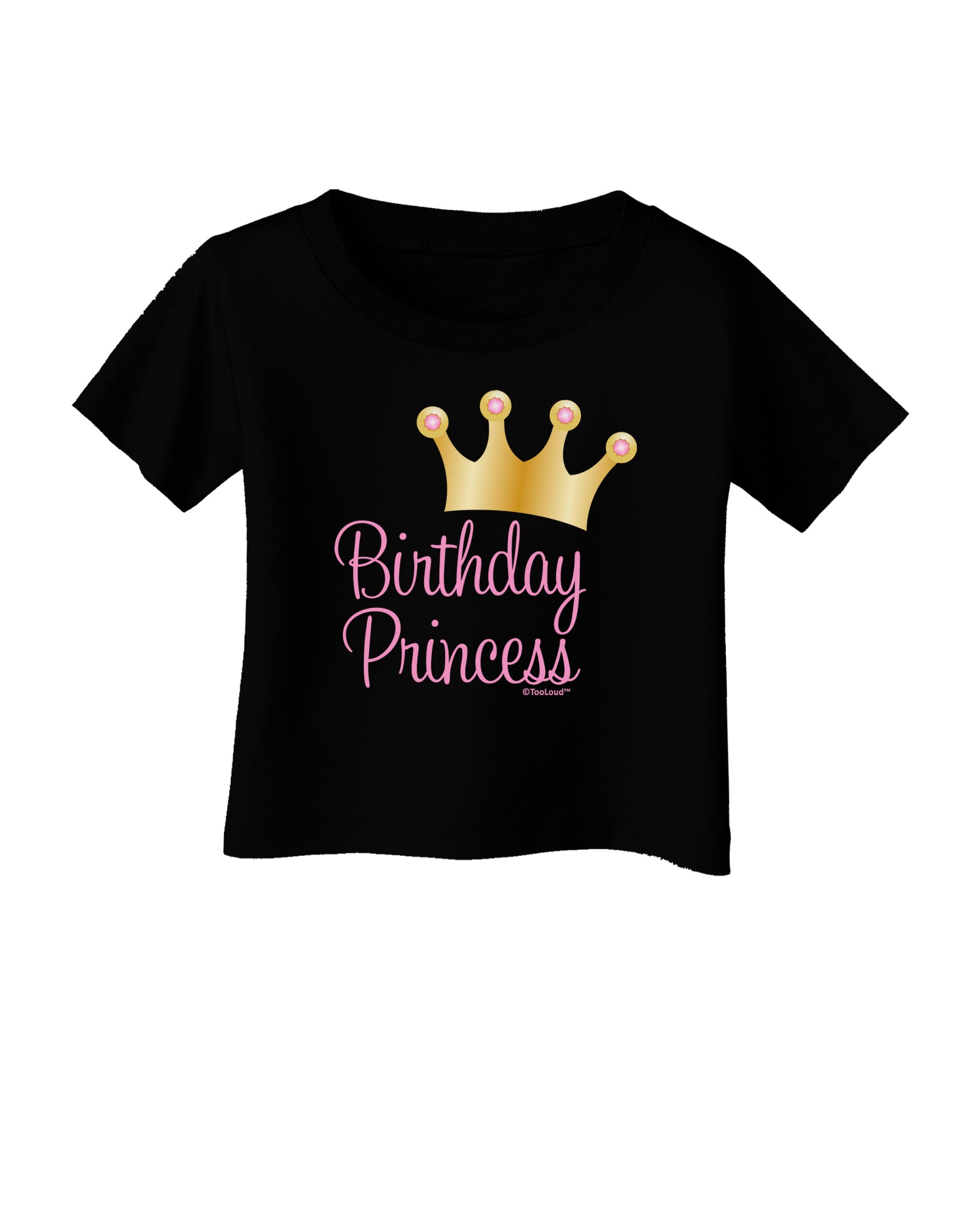 Birthday Princess - Tiara Infant T-Shirt Dark by TooLoud-Infant T-Shirt-TooLoud-Black-06-Months-Davson Sales