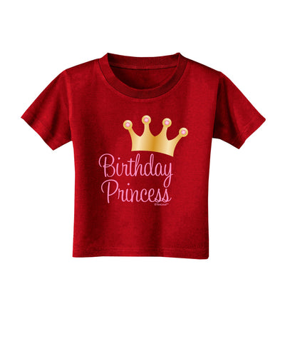 Birthday Princess - Tiara Toddler T-Shirt Dark by TooLoud-Toddler T-Shirt-TooLoud-Red-2T-Davson Sales