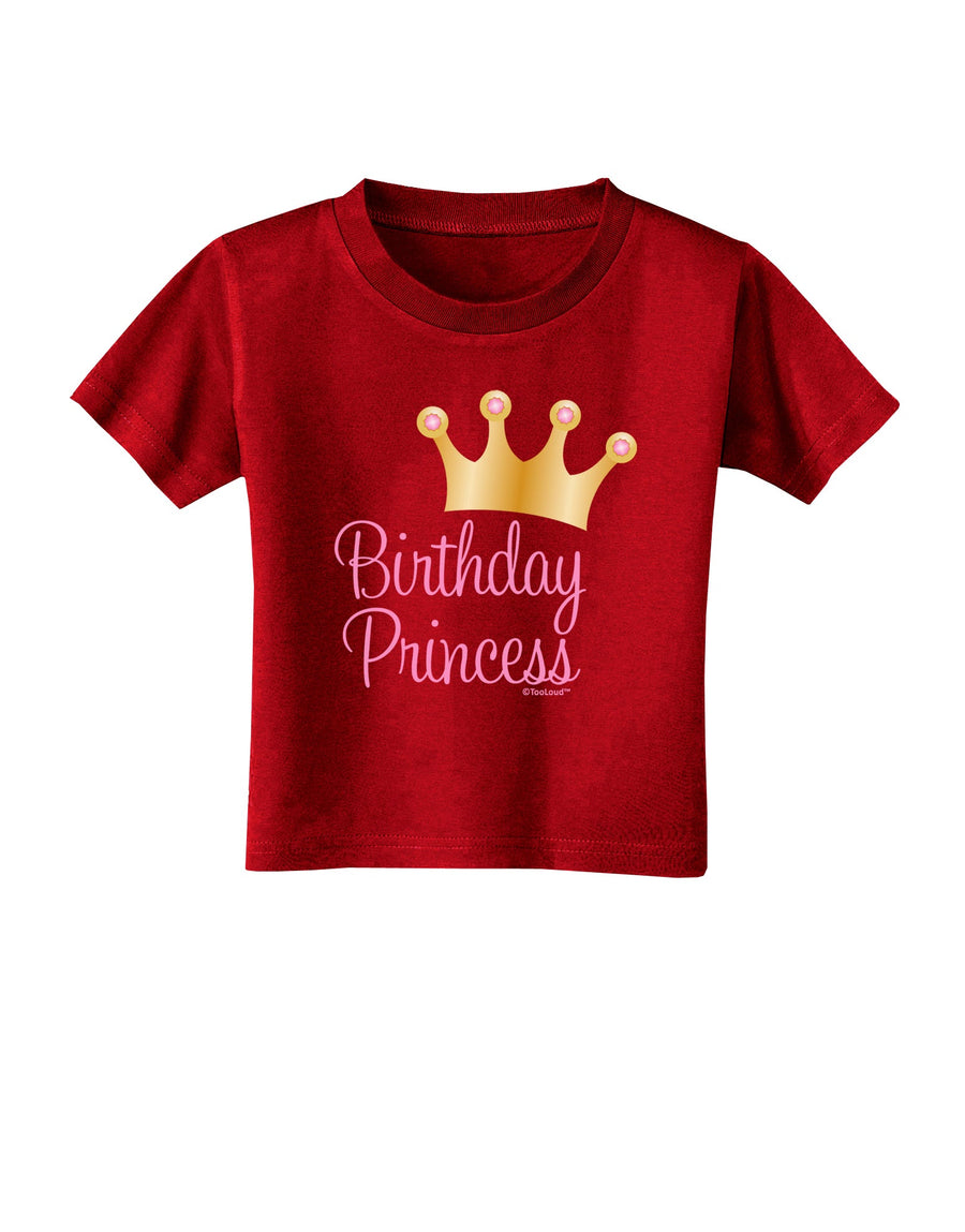 Birthday Princess - Tiara Toddler T-Shirt Dark by TooLoud-Toddler T-Shirt-TooLoud-Black-2T-Davson Sales