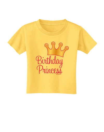 Birthday Princess - Tiara Toddler T-Shirt by TooLoud-Toddler T-Shirt-TooLoud-Yellow-2T-Davson Sales