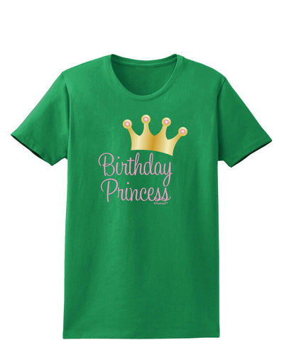 Birthday Princess - Tiara Womens Dark T-Shirt by TooLoud-Womens T-Shirt-TooLoud-Kelly-Green-X-Small-Davson Sales