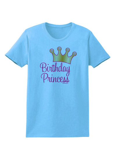 Birthday Princess - Tiara Womens T-Shirt by TooLoud-Womens T-Shirt-TooLoud-Aquatic-Blue-X-Small-Davson Sales