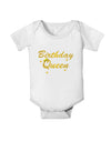 Birthday Queen Text Baby Romper Bodysuit by TooLoud-TooLoud-White-06-Months-Davson Sales