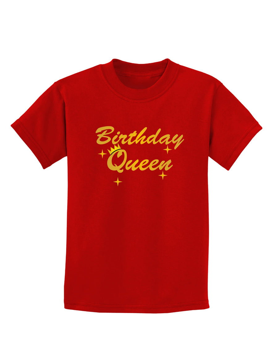 Birthday Queen Text Childrens Dark T-Shirt by TooLoud-Childrens T-Shirt-TooLoud-Black-X-Small-Davson Sales