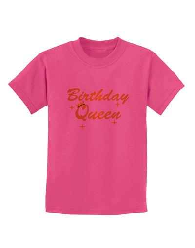 Birthday Queen Text Childrens T-Shirt by TooLoud-TooLoud-Sangria-X-Small-Davson Sales