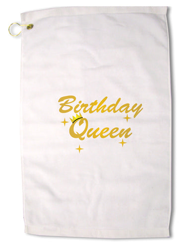 Birthday Queen Text Premium Cotton Golf Towel - 16 x 25 inch by TooLoud-Golf Towel-TooLoud-16x25"-Davson Sales