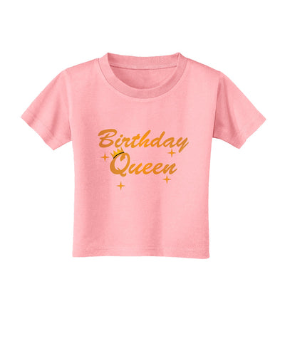 Birthday Queen Text Toddler T-Shirt by TooLoud-Toddler T-Shirt-TooLoud-Candy-Pink-2T-Davson Sales