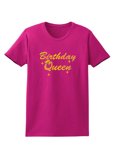 Birthday Queen Text Womens Dark T-Shirt by TooLoud-TooLoud-Hot-Pink-Small-Davson Sales