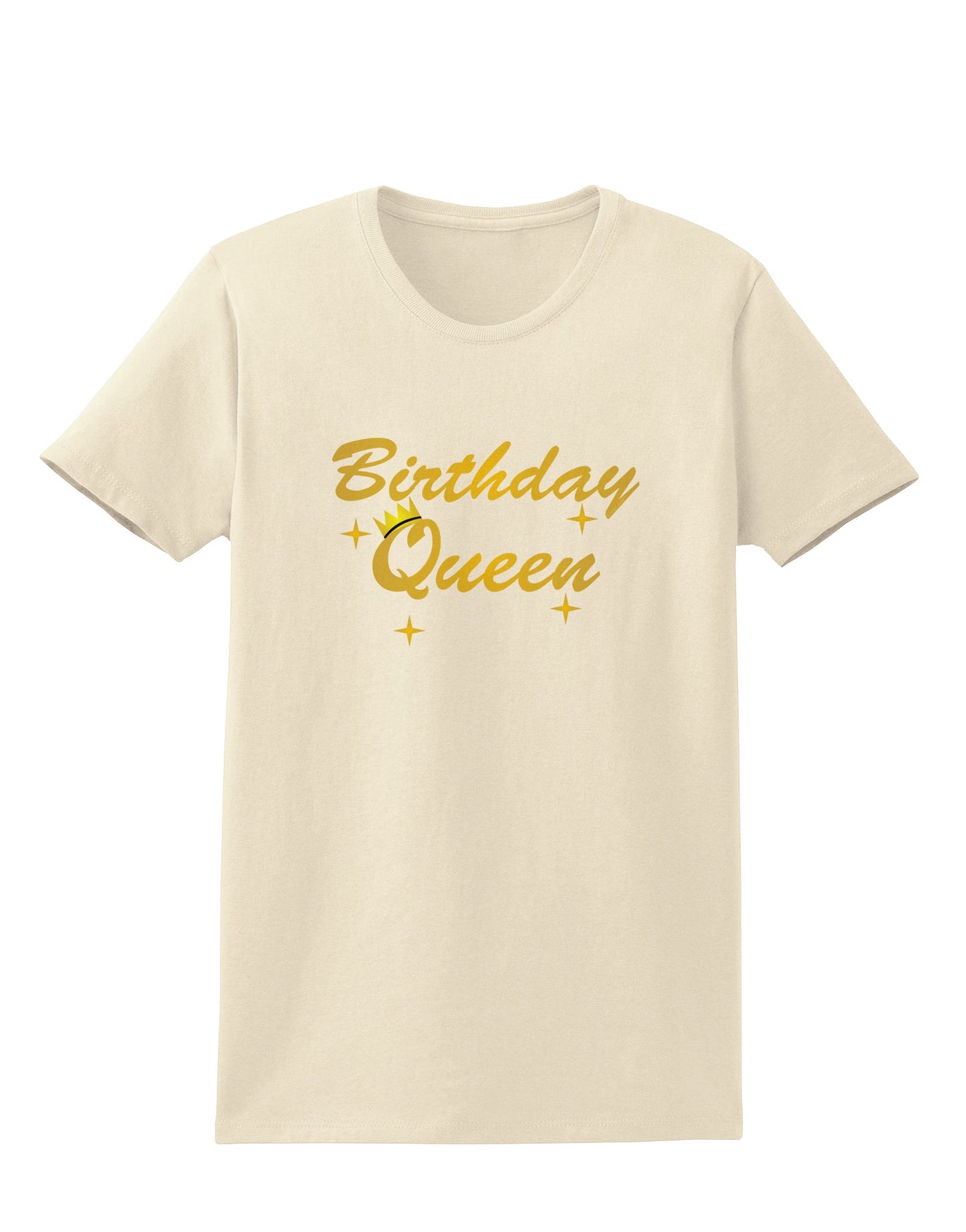 Birthday Queen Text Womens T-Shirt by TooLoud-TooLoud-Natural-X-Small-Davson Sales