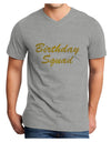 Birthday Squad Text Adult V-Neck T-shirt by TooLoud-Mens V-Neck T-Shirt-TooLoud-HeatherGray-Small-Davson Sales