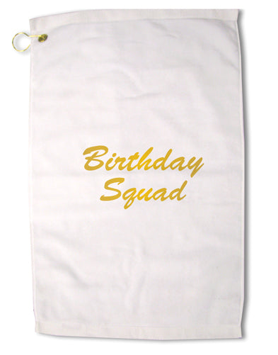 Birthday Squad Text Premium Cotton Golf Towel - 16 x 25 inch by TooLoud-Golf Towel-TooLoud-16x25"-Davson Sales