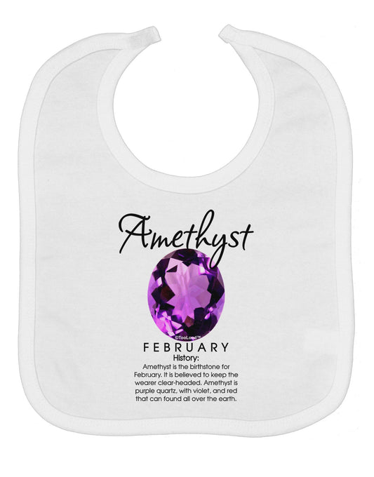 Birthstone Amethyst Baby Bib