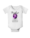 Birthstone Amethyst Baby Romper Bodysuit-Baby Romper-TooLoud-White-06-Months-Davson Sales