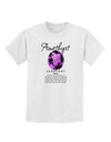 Birthstone Amethyst Childrens T-Shirt-Childrens T-Shirt-TooLoud-White-X-Small-Davson Sales