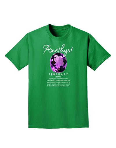 Birthstone Amethyst Dark Adult Dark T-Shirt-Mens T-Shirt-TooLoud-Kelly-Green-Small-Davson Sales