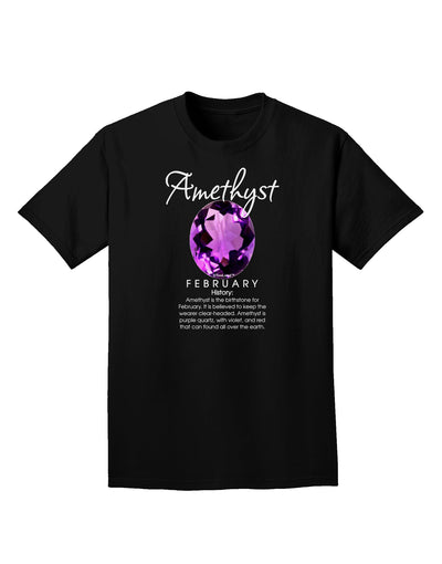 Birthstone Amethyst Dark Adult Dark T-Shirt-Mens T-Shirt-TooLoud-Black-Small-Davson Sales