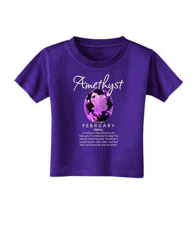 Birthstone Amethyst Dark Toddler T-Shirt Dark-Toddler T-Shirt-TooLoud-Purple-2T-Davson Sales