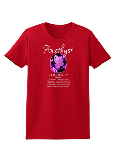 Birthstone Amethyst Dark Womens Dark T-Shirt-TooLoud-Red-X-Small-Davson Sales