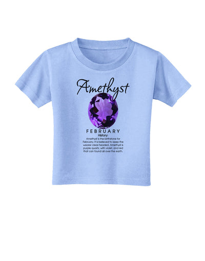 Birthstone Amethyst Toddler T-Shirt-Toddler T-Shirt-TooLoud-Aquatic-Blue-2T-Davson Sales