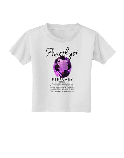 Birthstone Amethyst Toddler T-Shirt-Toddler T-Shirt-TooLoud-White-2T-Davson Sales