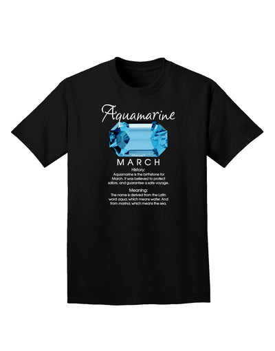 Birthstone Aquamarine Adult Dark T-Shirt-Mens T-Shirt-TooLoud-Black-Small-Davson Sales